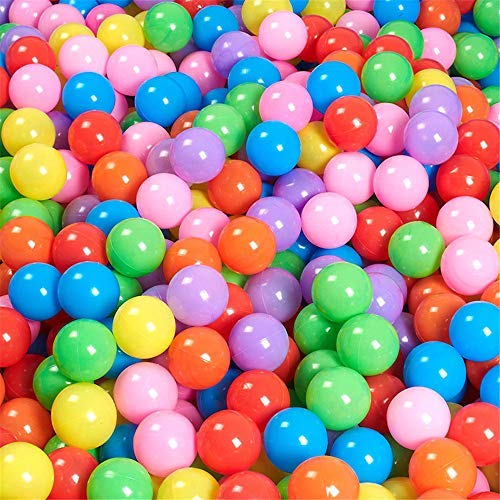 ZZM 100 Bolas de Colores Plástico Pelotas Multicolores del Océano Respetuoso del Medio Ambiente de Colores de plástico