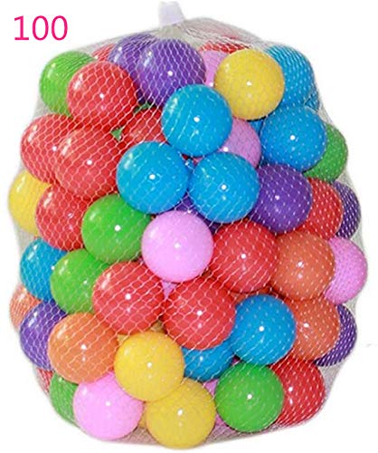 ZZM 100 Bolas de Colores Plástico Pelotas Multicolores del Océano Respetuoso del Medio Ambiente de Colores de plástico