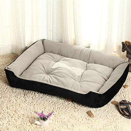 ZZmeet - Cama para Perro de Peluche con Forma de caseta de Perro Grande, para Cachorros, cálida y acogedora casa de Perro con Nido de Peluche, Color marrón