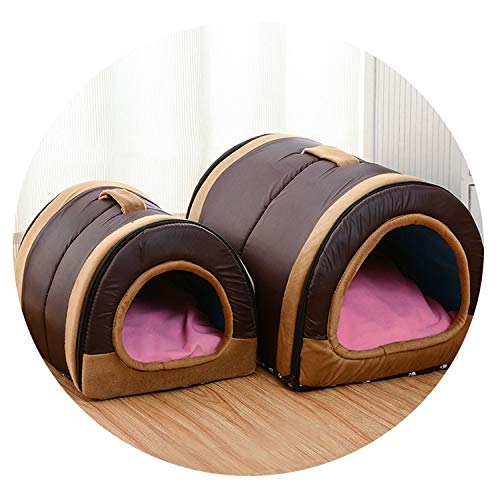 ZZmeet Casa de Perro Nido con Alfombra Plegable para casa, Cama para Perro, Gato, Cachorro, Perrera para Perros pequeños, medianos Animales, Cama Chihuahua, cojín de 35 cm x 26 cm x 28 cm