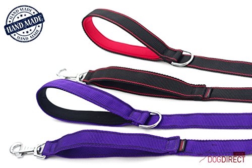 1.5 M una Laisse Long de 150 cm/59 in una Laisse tres Forte para los perros con una mango Flexible, un llenado Interieur de neoprene acolchado tres Agreable tacto, alta calidad hecho a mano Authentique de dogdirect London