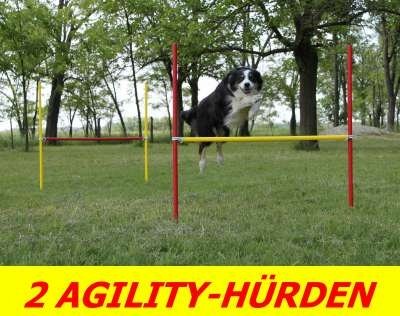 2 x Agility de ejercicios de conjunto de vallas de entrenamiento en rojo/amarillo, Original wuzz Muñeco