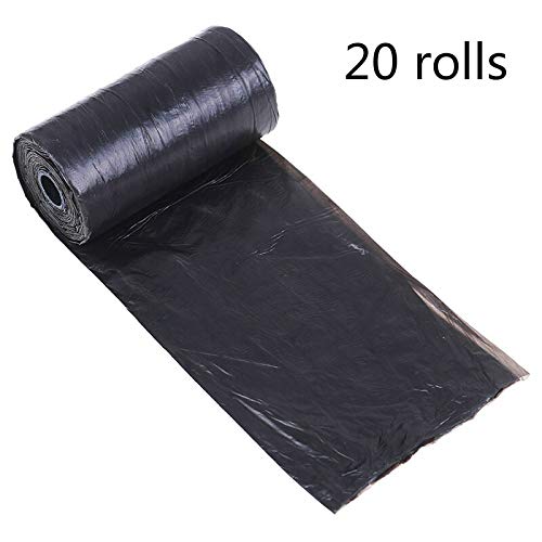 20 bolsas de basura de plástico biodegradables para recoger mascotas, bolsas de basura gruesas y prácticas para limpiar basura pequeñas al por mayor | Bolsas de basura, 20rolls, Negro