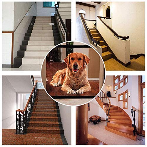 Abnaok Magic Gate Perro Safe Guard, portátil Plegable Pet Aislamiento Net Kids Seguridad Puertas Guardia, Mantener a los Perros lejos de Arriba y Interior (43.3 Pulgadas x 28.3 Pulgadas)