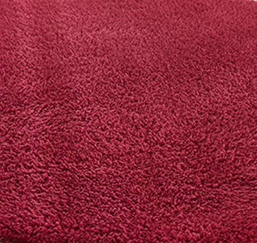 Alfombra Redonda de Cachemira de Cordero Rojo Vino, Suave, Transpirable, Antideslizante, para Fitness, Yoga, piloto, Silla de Ordenador, Dormitorio, Sala de Estar, Cama Multifuncional de 200 cm