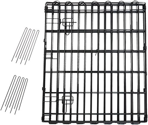 AmazonBasics - Parque de juegos y ejercicios para mascotas, paneles de valla metálica, plegable, 152,4 x 152,4 x 76,2 cm