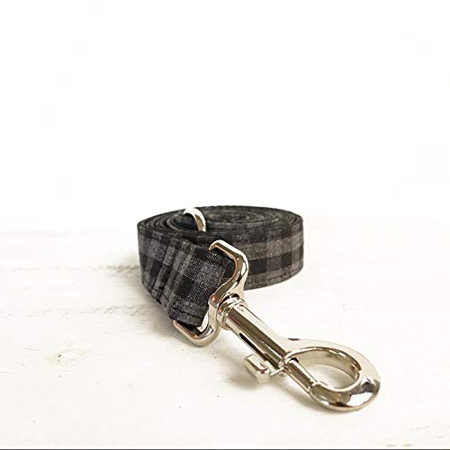 AOMEO Arnés con Correa para Collar De Perro Mascota - Cuadros Negros Geeignet für Kleine, mittlere Oder große Hunde Benutzerdefinierte Größe