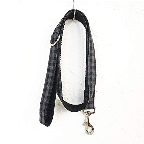 AOMEO Arnés con Correa para Collar De Perro Mascota - Cuadros Negros Geeignet für Kleine, mittlere Oder große Hunde Benutzerdefinierte Größe