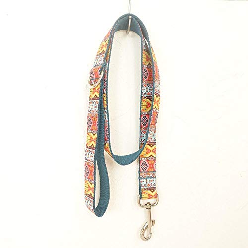 AOMEO Conjunto De Lazo con Correa para Collar De Perro Mascota - Estampado Azul Geeignet für Kleine, mittlere Oder große Hunde Benutzerdefinierte Größe