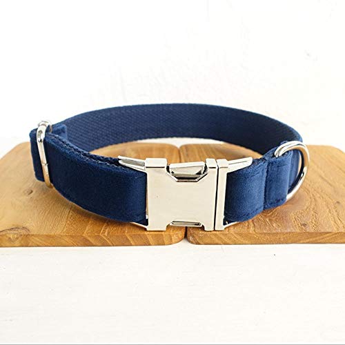 AOMEO Conjunto De Lazo De Correa para Collar De Perro Mascota - Azul Geeignet für Kleine, mittlere Oder große Hunde Benutzerdefinierte Größe