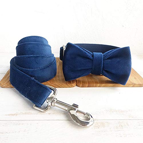 AOMEO Conjunto De Lazo De Correa para Collar De Perro Mascota - Azul Geeignet für Kleine, mittlere Oder große Hunde Benutzerdefinierte Größe