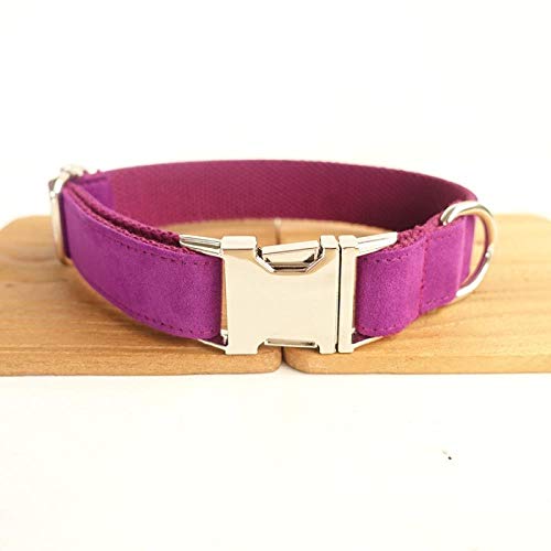 AOMEO Conjunto De Lazo De Correa para Collar De Perro Mascota - Púrpura Geeignet für Kleine, mittlere Oder große Hunde Benutzerdefinierte Größe