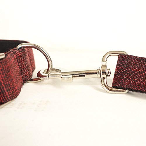 AOMEO Conjunto De Lazo De Correa para Collar De Perro Mascota - Rojo Geeignet für Kleine, mittlere Oder große Hunde Benutzerdefinierte Größe