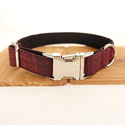 AOMEO Conjunto De Lazo De Correa para Collar De Perro Mascota - Rojo Geeignet für Kleine, mittlere Oder große Hunde Benutzerdefinierte Größe