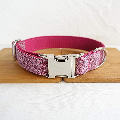 AOMEO Conjunto De Lazo De Correa para Collar De Perro Mascota - Rosa Geeignet für Kleine, mittlere Oder große Hunde Benutzerdefinierte Größe