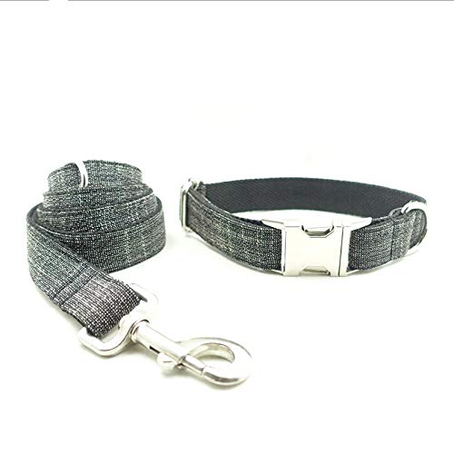 AOMEO Juego De Correa para Collar De Perro Mascota - Negro Geeignet für Kleine, mittlere Oder große Hunde Benutzerdefinierte Größe