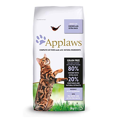 Applaws Comida seca para gatos, pollo y pato/adulto, 2 kg