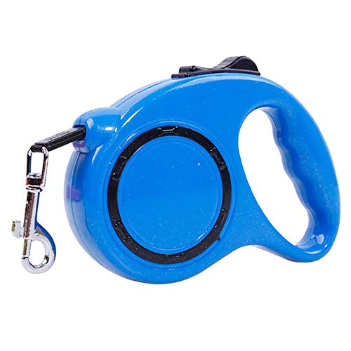 Automático Retráctil,Nylon Reflective Pet Dog Traction Rope Correa De Correa Telescópica Automática, Azul Resistente Al Desgaste Correas Resistentes A Mordeduras, Para Exteriores Paseos Para Perr