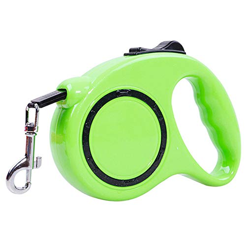 Automático Retráctil,Nylon Reflexive Pet Dog Traction Rope Correa De Correa Telescópica Automática, Verde Resistente Al Desgaste Correas Resistentes A Mordeduras, Para Exteriores Paseos Para Perr