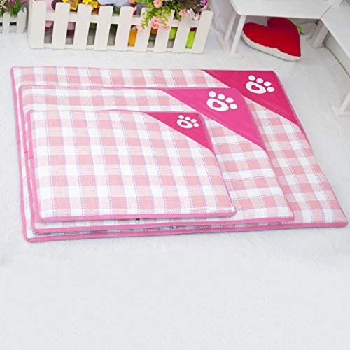 AYWJ Estera De Tejido De Esponja para Gatos Y Perros para Mascotas Nido para Mascotas Desmontable Y Lavable Disponible Pequeño Mediano Grande (Color : Rosado, Tamaño : L)