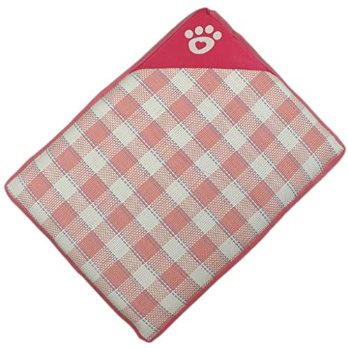 AYWJ Estera De Tejido De Esponja para Gatos Y Perros para Mascotas Nido para Mascotas Desmontable Y Lavable Disponible Pequeño Mediano Grande (Color : Rosado, Tamaño : L)