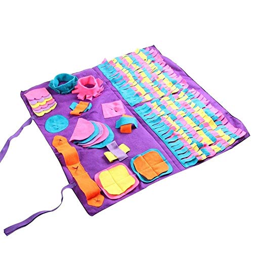 AYWJ Mascota Snuffle Mat Perro Forraje Antideslizante Olfateando Esteras De Alimentación Entrenamiento Estrés Liberación Pad Manta Lavable Suave Interactivo Puzzle Juguete para Gato 90cm