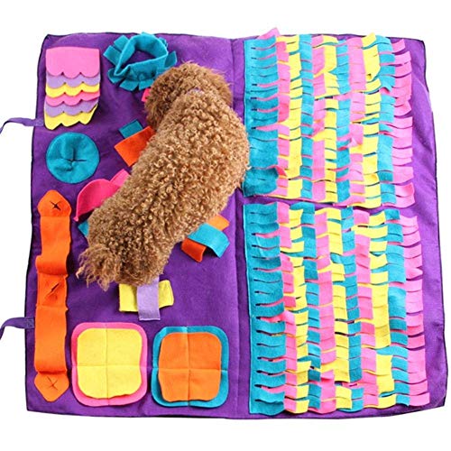 AYWJ Mascota Snuffle Mat Perro Forraje Antideslizante Olfateando Esteras De Alimentación Entrenamiento Estrés Liberación Pad Manta Lavable Suave Interactivo Puzzle Juguete para Gato 90cm