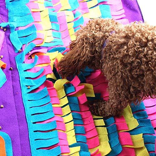 AYWJ Mascota Snuffle Mat Perro Forraje Antideslizante Olfateando Esteras De Alimentación Entrenamiento Estrés Liberación Pad Manta Lavable Suave Interactivo Puzzle Juguete para Gato 90cm