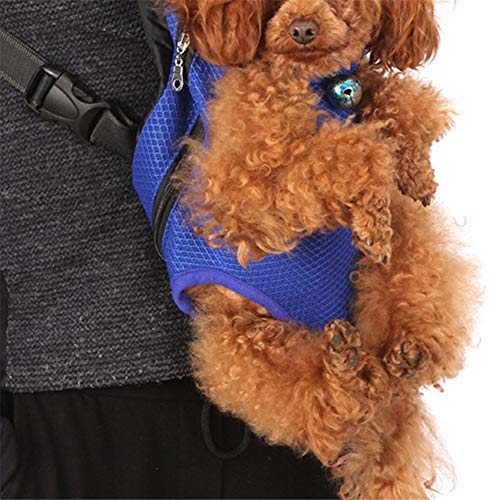 AZXAZ - Mochila para Perros, con Patas de Caballo, Parte Frontal Ajustable, para Caminatas de Senderismo, Color Azul