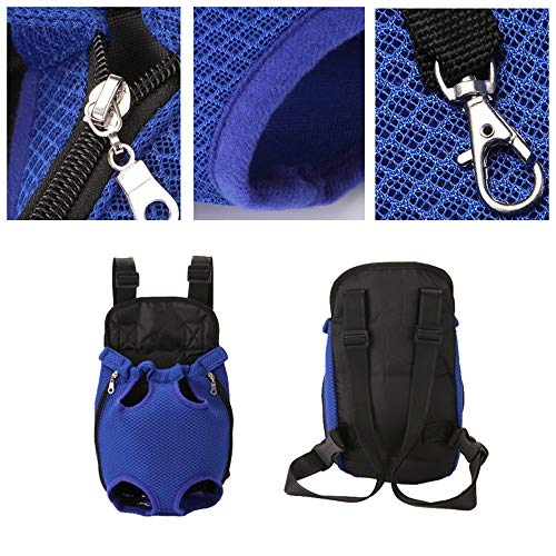 AZXAZ - Mochila para Perros, con Patas de Caballo, Parte Frontal Ajustable, para Caminatas de Senderismo, Color Azul