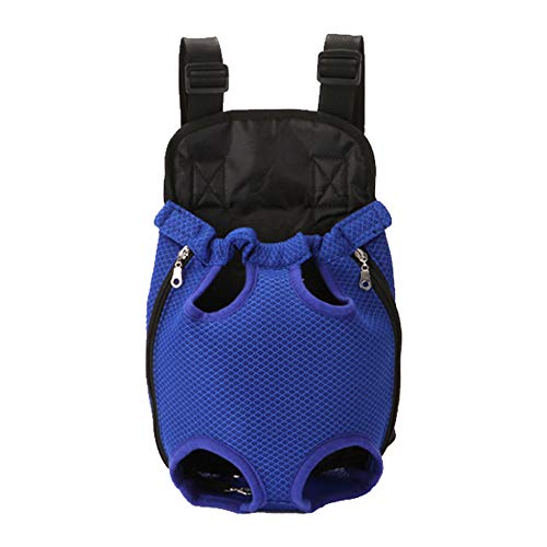 AZXAZ - Mochila para Perros, con Patas de Caballo, Parte Frontal Ajustable, para Caminatas de Senderismo, Color Azul