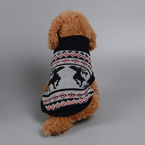 Balacoo Reindeer Deer Elk Dog Costume Pet Ugly Christmas Sweater Cat Kitty Coat Clothes Dog Clothing for Puppy Teddy Chihuahua Yorkshire Poodle Maltese Puppy Pug Size L