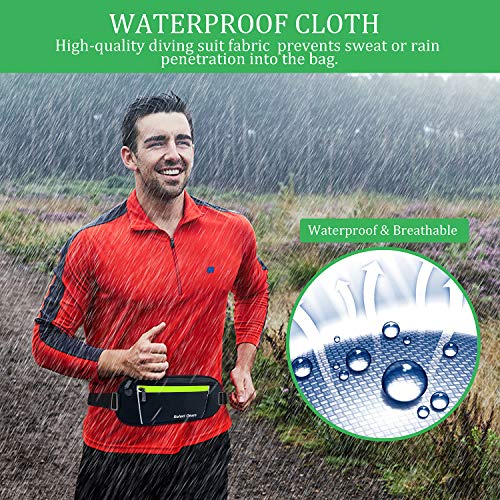 Befekt Gears Riñonera Deportiva, Riñonera Running Mujer Hombre Impermeable con Bandas Reflectantes Agujero del Auricular Ideal para 6,5 Pulgadas de móvil iPhone XS MAX/X, Xiaomi, Huawei etc.