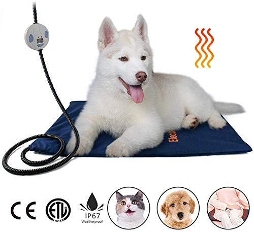 BHDYHM Mascota del cojín de calefacción, eléctrico Placa Térmica for perros y gatos Mat Calentamiento cubierta con apagado automático almohadilla perros mascota gato calefacción rellena cachorro grand