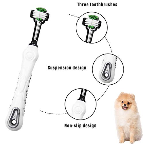 Bigbigjk Cepillo de Dientes para Perros, Cepillo de Dientes para Mascotas, de Silicona, Limpiador de Dientes para Perros y Gatos, de Caucho Natural