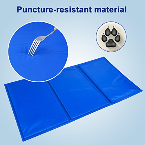 BIGWING Style-Manta Refrigerante para Mascota Perro Gato Humano Alfombrilla Refrescante Impermeable Plegable Anti-Suciedad Multi-Uso 21,70 x 39,10 Pulgada