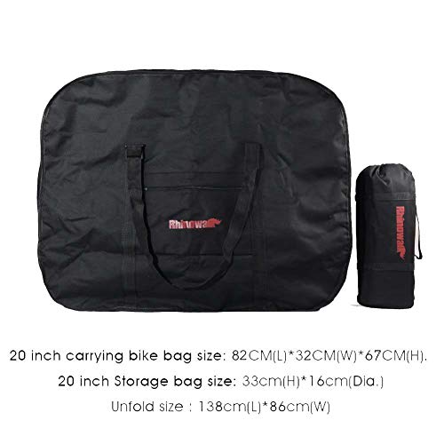 Bolsa Transporte Bicicleta Plegable, Selighting Bolsa de Almacenamiento de Bici Bolsa para el manillar Bolso  Plegable para el Envío de Viajes, 20 Pulgadas