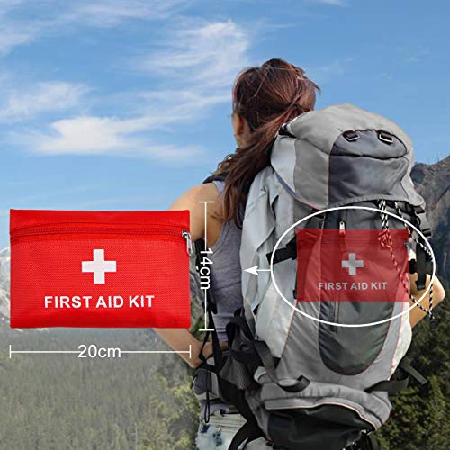 Botiquín de primeros auxilios con 42piezas, bolsa médica portátil, bolsa de supervivencia para emergencias, certificado de CE, ligero y portátil, para coche, hogar, cámping, deportes al aire libre