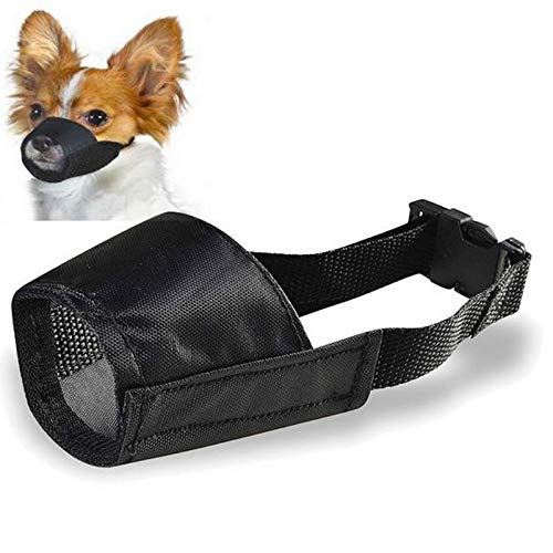 Bozales Para Perros 1Pc Producto De Entrenamiento Para Perros Mascota Para Perros Máscara Ajustable Malla Bozales Transpirables Pequeño Boca Grande Para Perros Bozal Anti Bark Bite Chew @ S_Chi