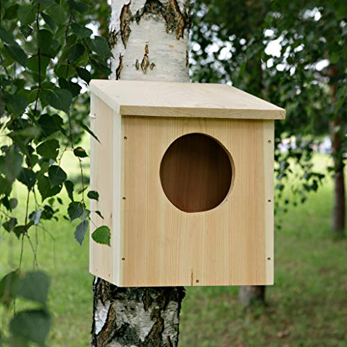 Caja para pájaros de Nido a Nido | Casa de pájaros | Caja de nido para pájaros de madera de roble | Casa para pájaros para jardín | nido de pájaros, calidad premium