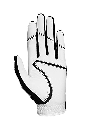 Callaway OPTI FIT Guante de Golf, Hombre, Blanco/Negro, Talla Única