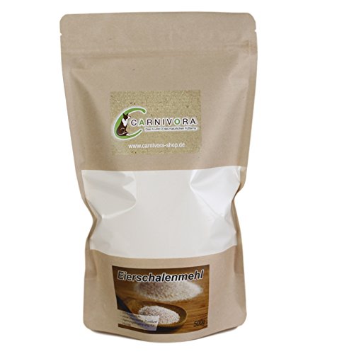 CARN – ivora Huevo Harina 500 g – Polvo barf alternativa para harina de huesos – 100% Natural polvo de huevos (gemahlen) – Ideal como complemento los alimentos para barfen (como adicional)