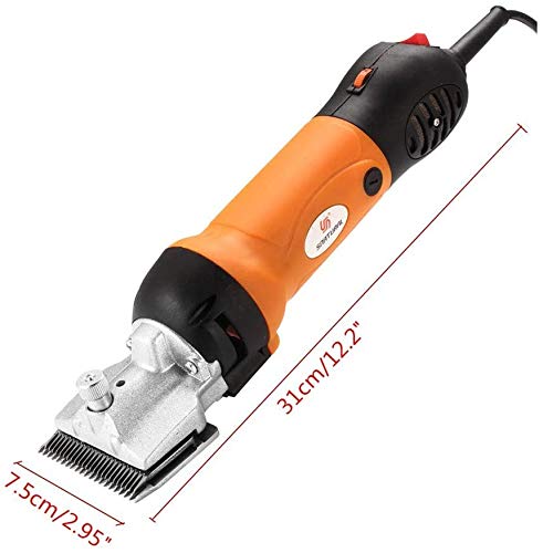 CHENGL Eléctrica equino Ganado Clippers, Heavy Duty 320W y 6 velocidades Ajustables de Baja vibración eléctrica Equina Shears, preparación del Pelo del Condensador de Ajuste para el Animal doméstico