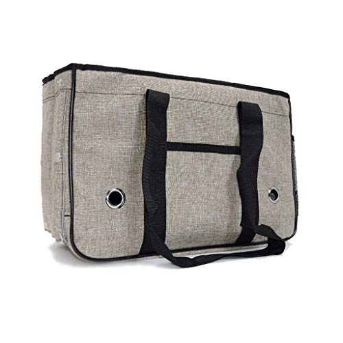 Chengxin Mochilas Bolsa pequeña Mascota portátil Perro Mochila Bolso con el Recorrido de la Caja de Mascotas Perros (Color : Gray)