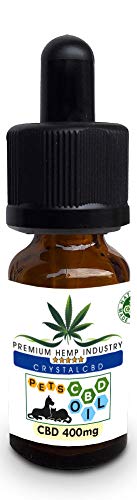 Crystalcbd Aceite cbd para Perros y Gatos domésticos 400 mg/30ml