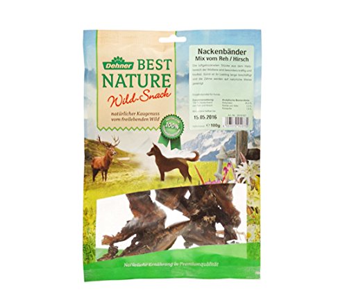 Dehner Best Nature - Saco para Perros, Bandas para el Cuello de Ciervo y Ciervo, 100 g