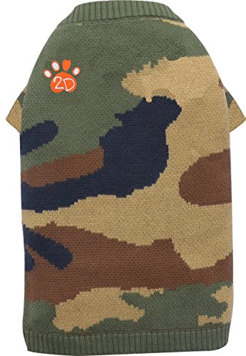 Doggy Dolly W355 - Jersey de Punto Inusual para Perro con diseño de Camuflaje 2D Paw