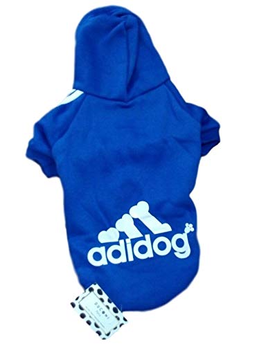 Ducomi Adidog - Sudadera con Capucha para Perros en Algodón Suave - Costuras Resistentes - Disponibles de XS a 8XL - Se envía Desde España (XXL, Azul)