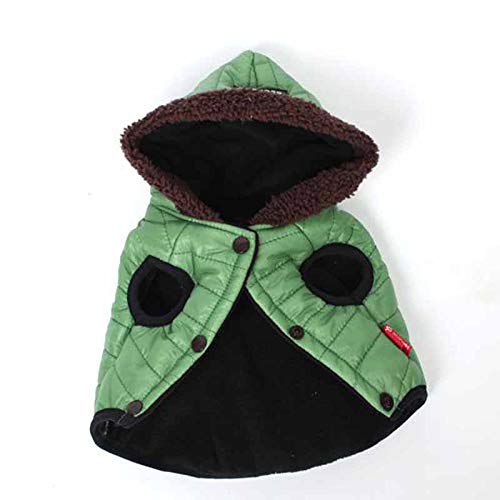 Ducomi Alaska – Chaqueta Perro Impermeable con Capucha – plumón de Invierno para Perros de pequeño Media Talla – Chaleco Acolchado con Interior de Pilas y Cierre con Botones automáticos