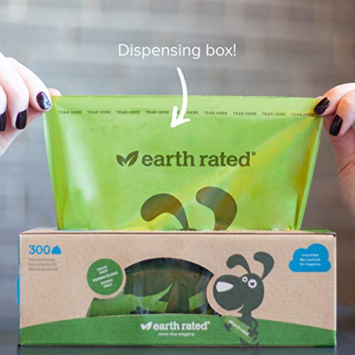 Earth Rated Dispensador Bolsas sin Perfume-300 Unidades, Unscented, 300 Bags